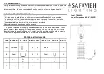 Safavieh Lighting TBL4055A Manual предпросмотр