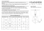 Safavieh Lighting TBL4059A Quick Start Manual preview