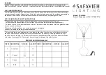 Safavieh Lighting TBL4086A Quick Start Manual preview