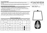 Safavieh Lighting TBL4139A Quick Start Manual preview