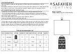 Safavieh Lighting TBL4169A Quick Start Manual preview