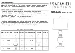 Safavieh Lighting TBL4176A Quick Start Manual preview