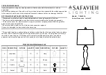 Safavieh Lighting TBL4203A Manual preview