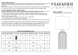 Safavieh Lighting TBL4217A Quick Start Manual preview