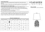 Safavieh Lighting TBL4230A Quick Start Manual preview