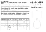 Предварительный просмотр 1 страницы Safavieh Lighting TBL4236 Manual