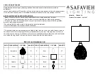 Предварительный просмотр 1 страницы Safavieh Lighting TBL4247A Quick Start Manual