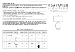 Предварительный просмотр 1 страницы Safavieh Lighting TBL4350A Quick Start Manual