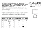 Safavieh Lighting TBL4426A Manual preview