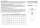 Safavieh Lighting TBL4436A Quick Start Manual preview