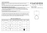 Preview for 1 page of Safavieh Lighting TRAKEN TBL4396A Manual