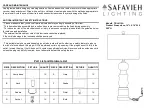 Preview for 1 page of Safavieh Lighting UMA TBL4115A Manual