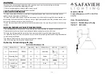 Safavieh Lighting Velezia Manual preview