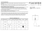 Safavieh Lighting VELOR TBL4220 Manual предпросмотр