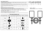 Safavieh Lighting VENTURA LIT4209A Manual preview