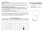 Safavieh Lighting WENDI TBL4305A Manual preview