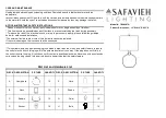 Safavieh Lighting WILA TBL4387A Manual preview