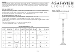 Preview for 1 page of Safavieh Lighting WILHELMINA FLL4054A Manual