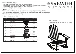 Предварительный просмотр 1 страницы Safavieh Outdoor Brizio Adirondack PAT7042 Assembly Instructions