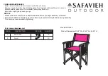 Safavieh Outdoor Laguna Director PAT7004 Assembly Instructions предпросмотр