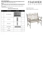 Preview for 1 page of Safavieh Outdoor Leah PAT5000B Assembly Instructions Manual