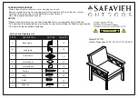 Safavieh Outdoor Loanna PAT-7307 Assembly Instructions Manual preview