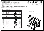 Предварительный просмотр 1 страницы Safavieh Outdoor Moreno Rocking Chair PAT7023C Assembly Instructions