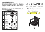 Preview for 4 page of Safavieh Outdoor PAT6711A Assembly Instructions Manual