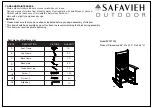 Предварительный просмотр 1 страницы Safavieh Outdoor Shasta Rocking Chair PAT7002 Assembly Instructions