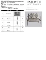 Preview for 1 page of Safavieh Outdoor Sophie PAT5001A-BENCH Assembly Instructions