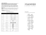 Safavieh Adhara Retro Mid Century Wood Etagere FOX4278 Manual предпросмотр