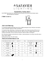 Предварительный просмотр 1 страницы Safavieh CENDRA PLT4011A Assembly Instruction