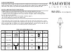 Preview for 1 page of Safavieh LIT4009A Manual