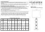 Preview for 1 page of Safavieh LIT4018A Quick Start Manual