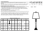 Safavieh LIT4025 Quick Start Manual предпросмотр