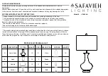 Предварительный просмотр 1 страницы Safavieh LIT4054A Manual