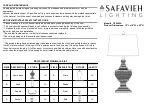 Preview for 1 page of Safavieh LIT4062A Quick Start Manual