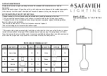 Safavieh LIT4091 Quick Start Manual предпросмотр