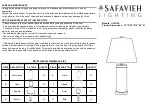 Предварительный просмотр 1 страницы Safavieh LIT4110A Manual