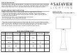 Safavieh LIT4146A Quick Start Manual preview