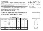 Preview for 1 page of Safavieh LIT4155 Quick Start Manual