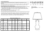 Safavieh LIT4159 Quick Start Manual preview