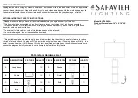 Safavieh LIT4242A Quick Start Manual preview