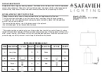 Safavieh LIT4243A Quick Start Manual preview