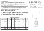 Safavieh LIT4246A Quick Start Manual preview