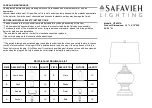 Safavieh LIT4257A Quick Start Manual preview
