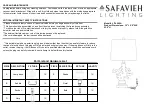 Safavieh LIT4259A Quick Start Manual предпросмотр