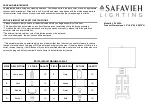 Предварительный просмотр 1 страницы Safavieh LIT4305A Manual
