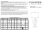 Preview for 1 page of Safavieh LIT4314A Manual