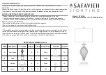 Предварительный просмотр 1 страницы Safavieh LIT4316A Manual